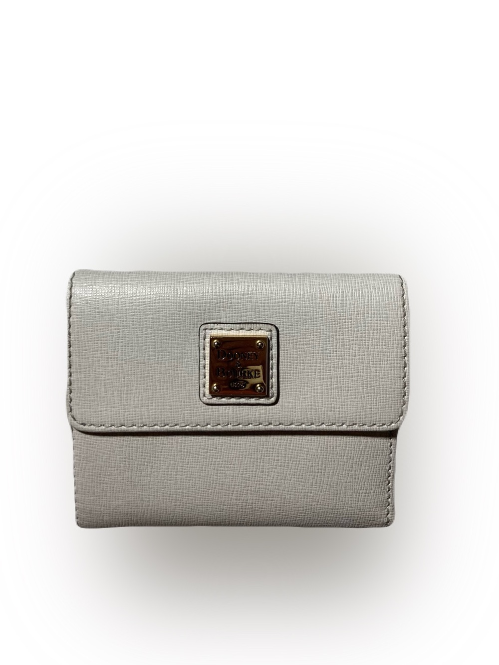 Dooney & Bourke Italian Saffiano Small Flap Wallet Smoke Gray W2SAF1106